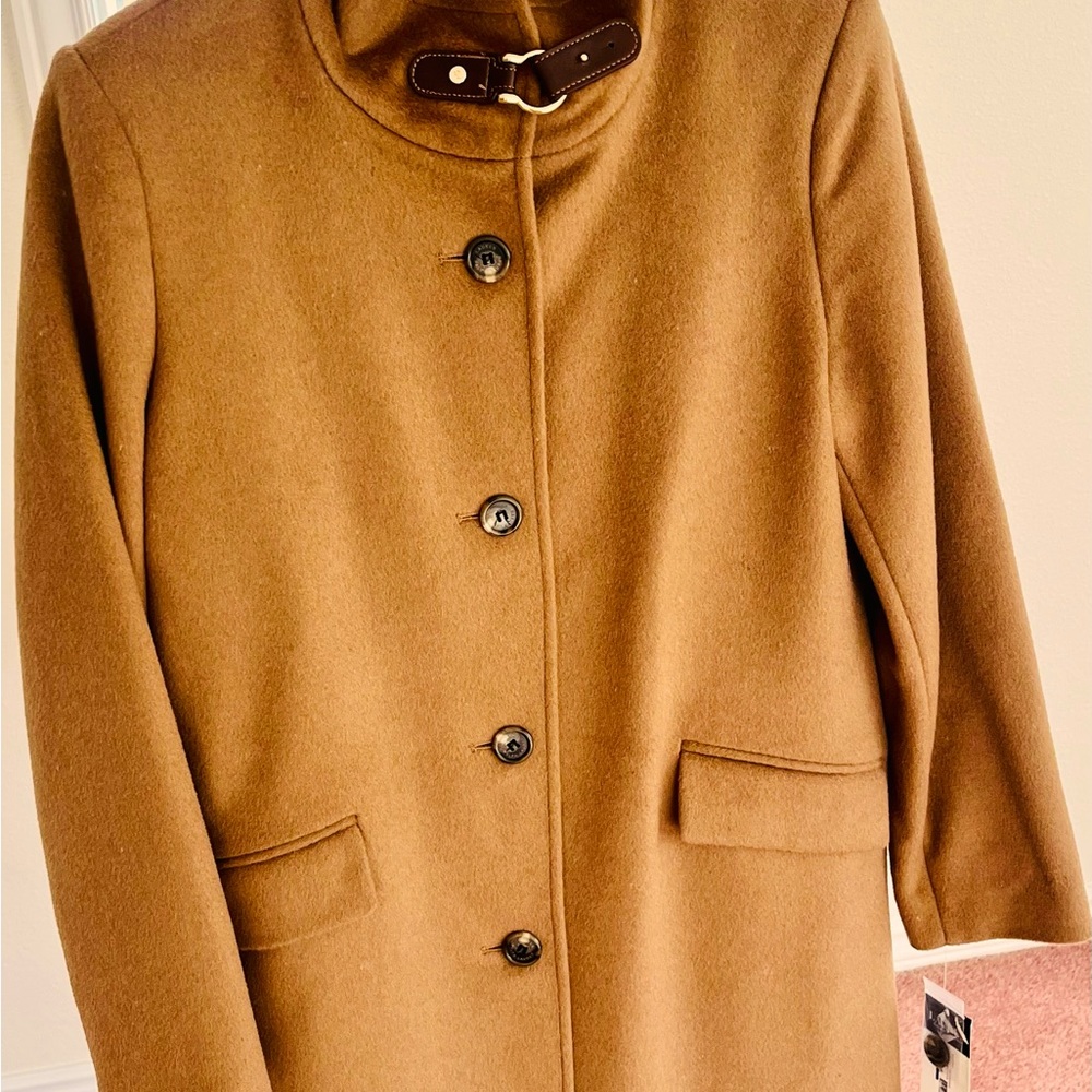 LAUREN Ralph Lauren Tab Front Wool-Blend Coat, Created for Macy’s